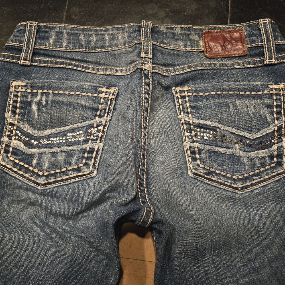 BKE Buckle Jeans capris stretch distressed juniors size 27 BNWOT - Picture 8 of 14